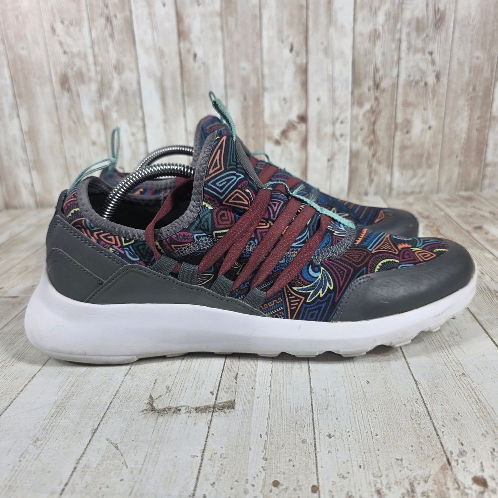 Inkkas Flexaire Mens 10 Grey‎ Multi Color Geometric Tribal Print Athletic